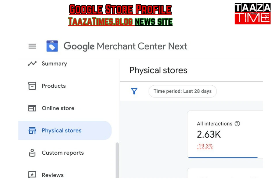 Google Merchant Center Add Physical Stores Tab